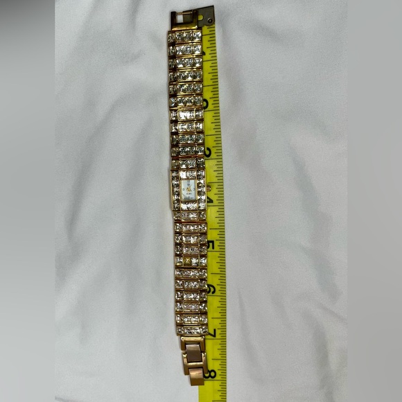 Suzanne Somers Crystal Embellished Gold Tone Watch - Picture 7 of 15